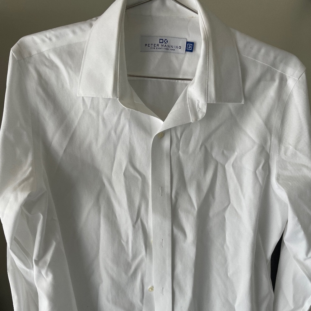 Peter Manning NYC Size 3, white dress shirt